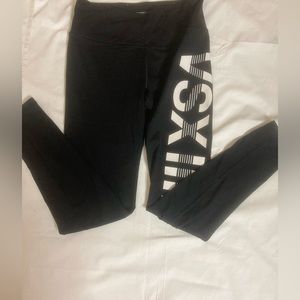 Victoria's Secret VSX Sport Tight VSX LOGO Black White Size Medium
